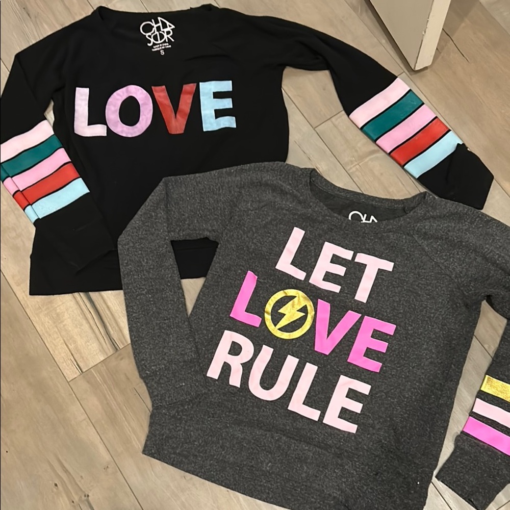 Lot of 2 Chaser Graphic Sweatshirts